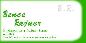 bence rajner business card